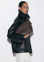 Seamed Clutch Espresso